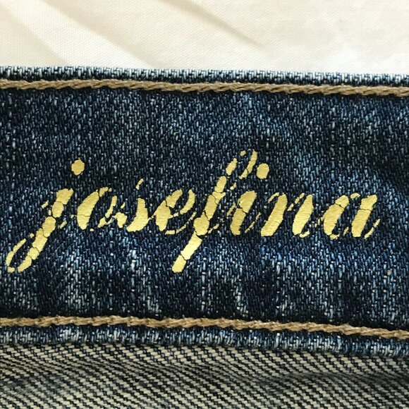 7 For All Mankind Josefina Skinny Jeans Women 25 Blue Low Rise Distressed 17226 - Picture 5 of 15